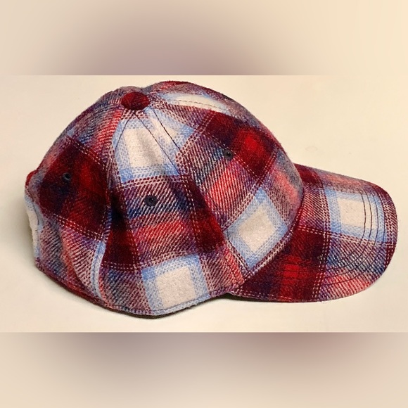 COPY - Adult One Size Fits Most Red Plaid Wool Blend GAP + PENDLETON Baseball C… - Picture 2 of 16